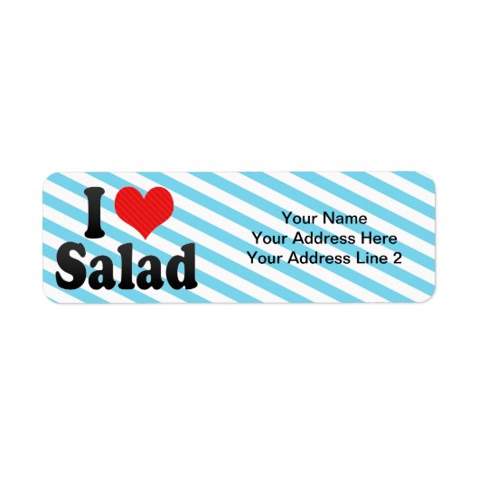 Étiquette J'aime la salade (Devant)
