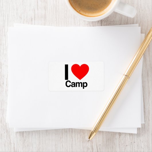 Étiquette j'aime le camp (En situation)