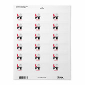 Étiquette J'aime le triathlon (Feuille entière)