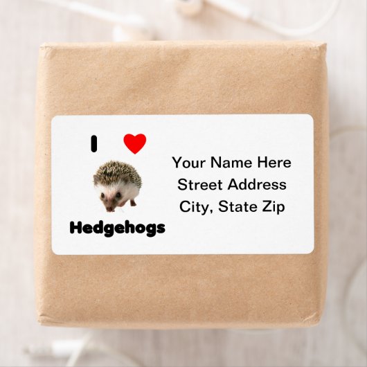 Étiquette J'aime les hérissons (En situation)
