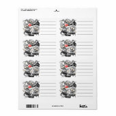 Étiquette J'aime les monstres parce que les gens aiment les  (Feuille entière)