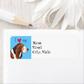 Étiquette J'aime ma peau de Basset (En situation)