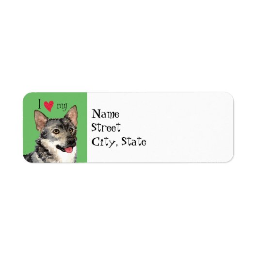 Étiquette J'aime ma Vallhund suédoise (Devant)