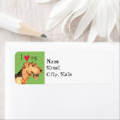 Étiquette J'aime mon Airedale (En situation)