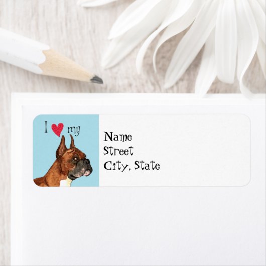 Étiquette J'aime mon Boxer (En situation)