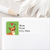 Étiquette J'aime mon Chihuahua (En situation)