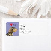 Étiquette J'aime mon Dachshund À poils durs (En situation)