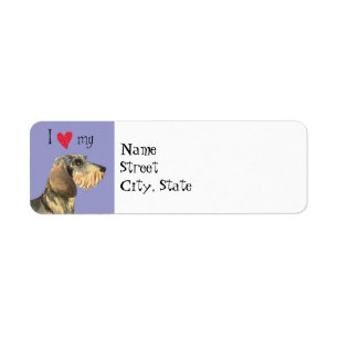 Étiquette J'aime mon Dachshund À poils durs