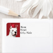 Étiquette J'aime mon Dogo Argentino (En situation)