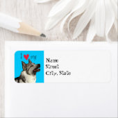 Étiquette J'aime mon Elkhound norvégien (En situation)