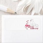 Étiquette J'Aime Mon Esquimau Américain Chien ! (En situation)