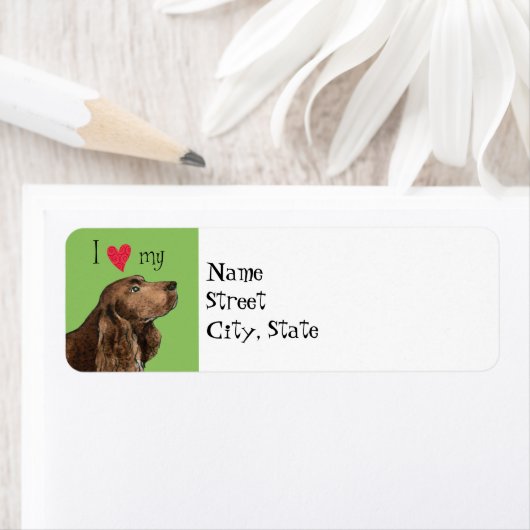 Étiquette J'aime mon Field Spaniel (En situation)