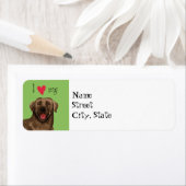 Étiquette J'aime mon laboratoire de chocolat (En situation)