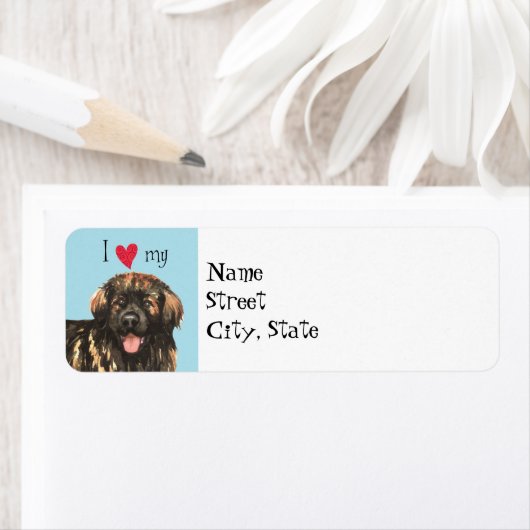 Étiquette J'aime mon Leonberger (En situation)