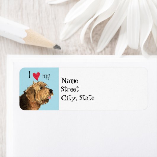 Étiquette J'aime mon Otterhound (En situation)