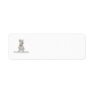 Étiquette J'aime mon petit chien blanc - Westie