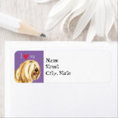 Étiquette J'aime mon Terrier tibétain (En situation)