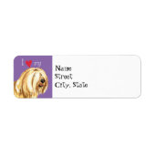 Étiquette J'aime mon Terrier tibétain (Devant)