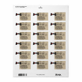 Étiquette J'Aime Mon Yorkie - Os De Chien (Feuille entière)