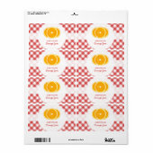 Étiquette Jam orange (Feuille entière)