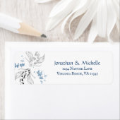 Étiquette Japonais Koi Fish Mariage Adresse (En situation)