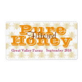 Étiquette Jar de miel filtré de Queen Bee (Devant)