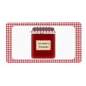 Étiquette Jar des réserves de fraises (Devant)