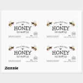 Étiquette Jar Personnalisé Noir Et Blanc (Feuille)