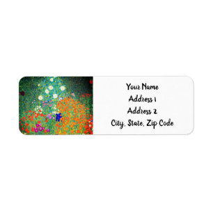 Étiquette Jardin aux fleurs Gustav Klimt