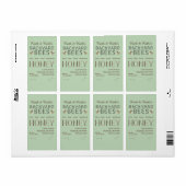 Étiquette Jardin Bees Hives Petites abeilles Jardin Vert (Feuille entière)