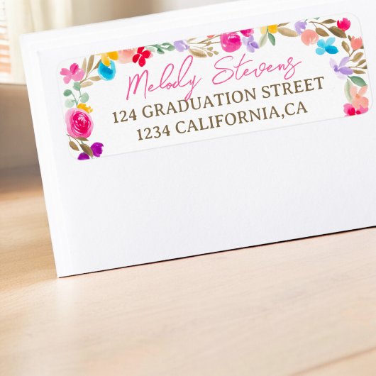 Étiquette Jardin Boho fleur sauvage graduation de prairie