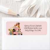 Étiquette Jardin de fenêtre en rose (En situation)