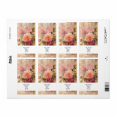 Étiquette Jardin de fleurs 403c Roses rustiques (Feuille entière)