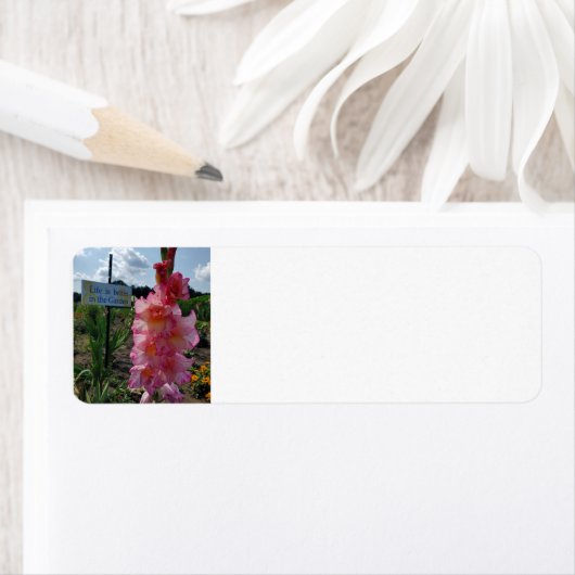 Étiquette Jardin de Gladiolus (En situation)