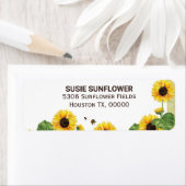 Étiquette Jardin des abeilles florales de tournesol (En situation)