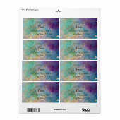 Étiquette JARDIN DES OMBRES PERDUES,.bleu vert (Feuille entière)