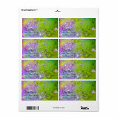 Étiquette JARDIN DES OMBRES PERDUES, jaune violet (Feuille entière)