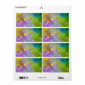 Étiquette JARDIN DES OMBRES PERDUES, jaune violet (Feuille entière)