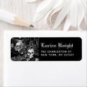 Étiquette Jardin du crâne aquarelle (En situation)