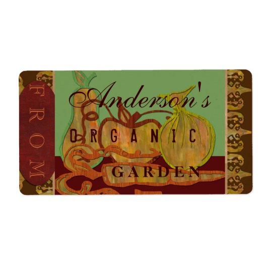 Étiquette Jardin familial (Devant)