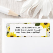 Étiquette Jardin floral de tournesol (En situation)