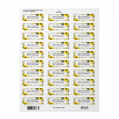 Étiquette Jardin floral de tournesol (Feuille entière)