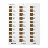 Étiquette Jardin Floral Designer vintage (Feuille entière)