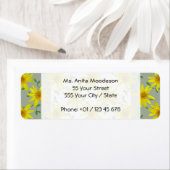 Étiquette Jardin Jaune Arnica Fleur sauvage sur n'importe qu (En situation)