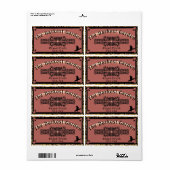 Étiquette Jardin le plus sombre jamais (Feuille entière)