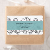 Étiquette Jardin moderne | Turquoise | mariage floral (En situation)