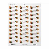 Étiquette Jardin vintage Floral (Feuille entière)