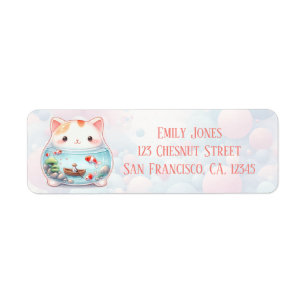 Étiquette Jarres d'animaux capricieux - Chat - Adresse de re