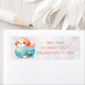 Étiquette Jarres d'animaux Whimsical - Chien - Adresse de re (En situation)