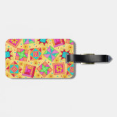 Étiquette Jaune bloc de bagage ou de machine à cou (Dos horizontal)